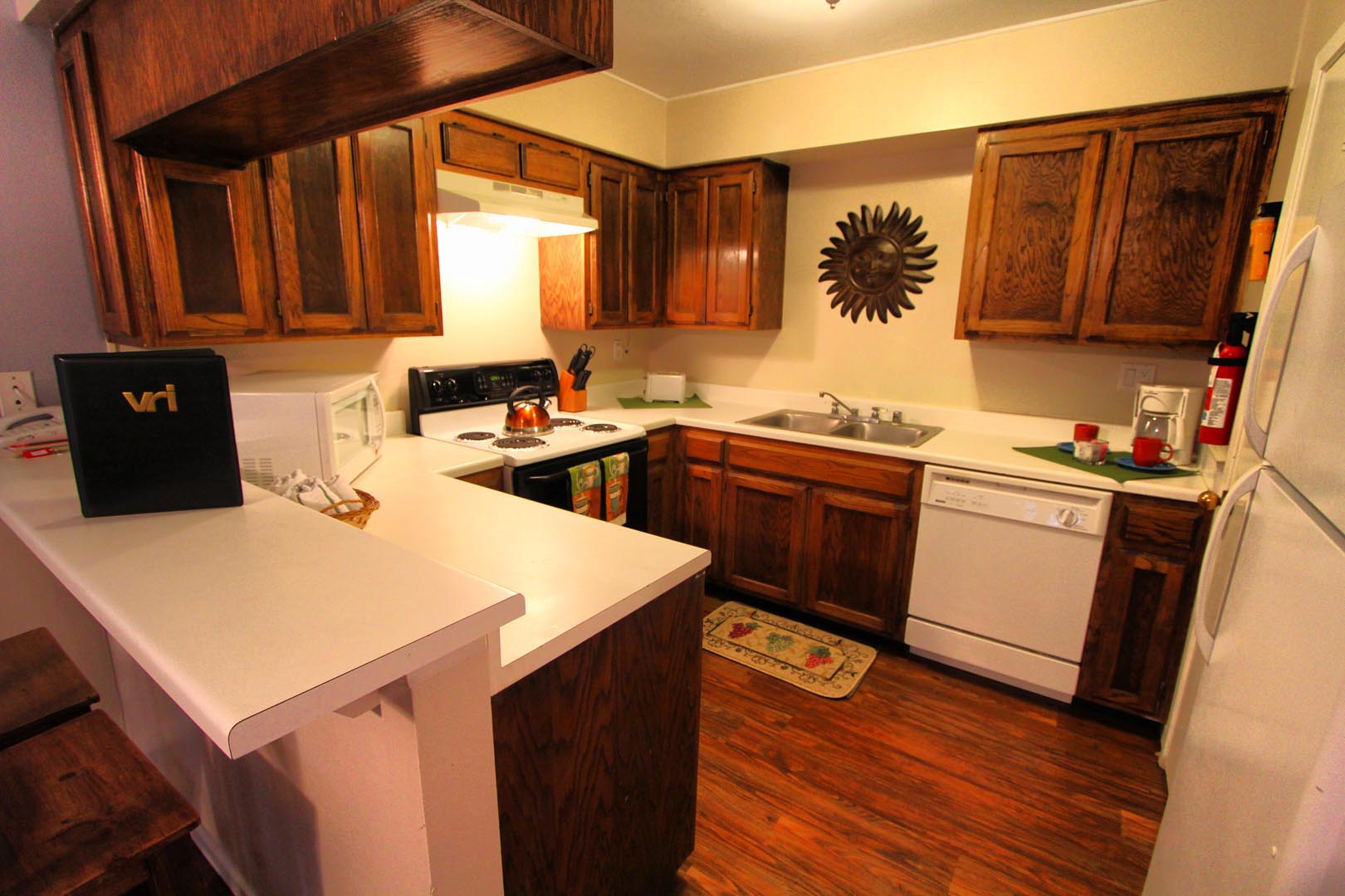 A spacious kitchen at VRI's Ruidoso Downs at Champion Run in New Mexico.